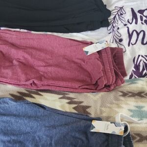 SMITH Black and Red Joggers Comfortable Sweatpants